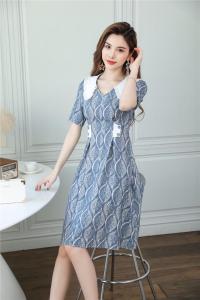 【现货】新款 减龄牛仔蓝天丝棉连衣裙,女装连衣裙,主莱依
