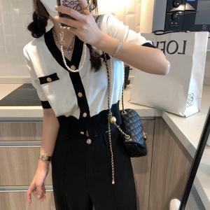 小香风拼色针织,女装,XTZ style