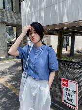 夏季新款变色扣小衫0，女装，丽风尚
