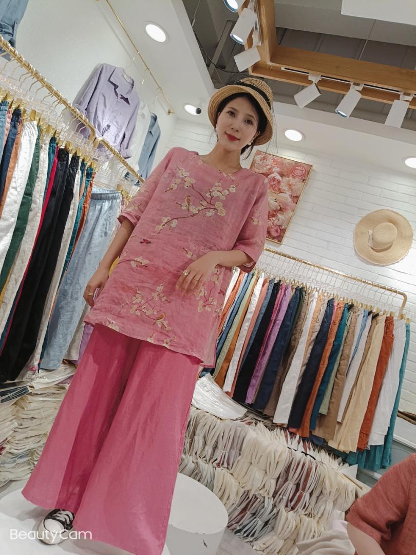 纯苎麻上衣，女装，川哲