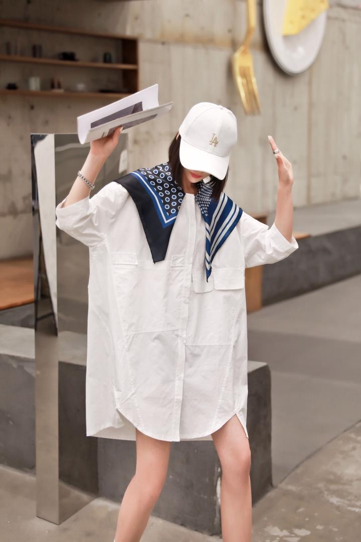 披肩衬衣裙，女装，C&B
