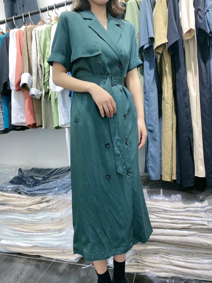 休闲大气风衣式连衣裙，女装风衣，佐妍千黛