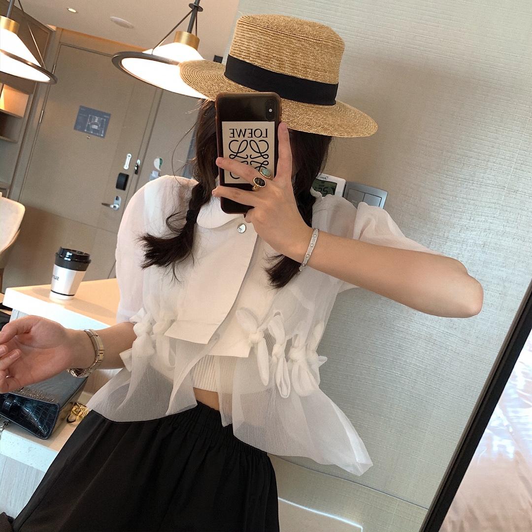 蝴蝶结短衬衫，女装衬衫，XTZ style