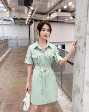 休闲工装裙，女装，水锦红