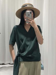 铜氨丝上衣,女装,橙色恋人