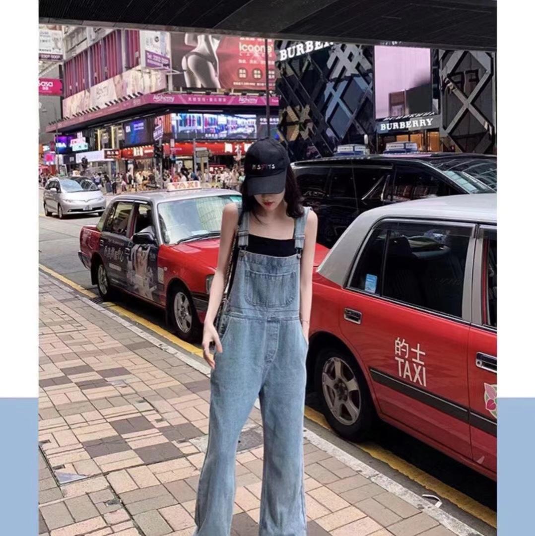 背带牛仔裤，女装牛仔裤，玫瑰共和国