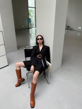 早春新品高级复古可拆卸领西装外套，女装西装，AUDREY WANG