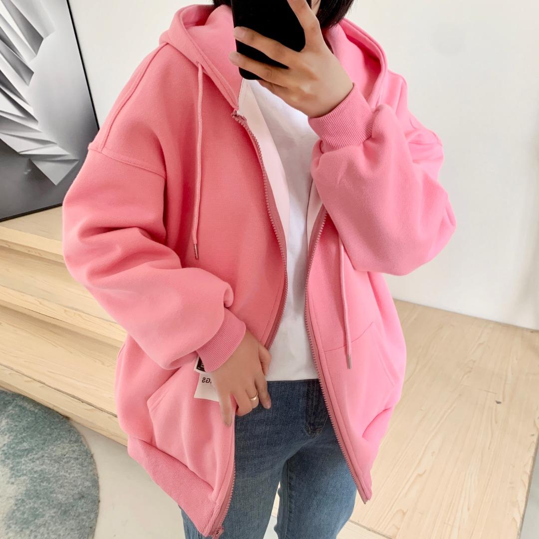 春款新戴帽彩色外套，女装，赫她娜