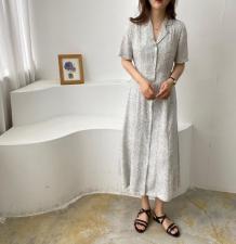 西装领长款连衣裙，女装西装，土布鱼