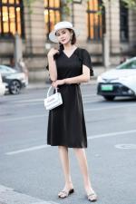 带披肩连衣裙，女装连衣裙，青云阁