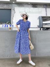 韩版碎花连衣裙，女装连衣裙，玩美