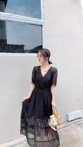 净色显示连衣裙,女装连衣裙,布萱