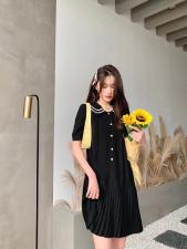 学院风连衣裙，女装连衣裙，棠秋纤