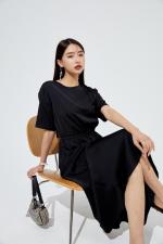 现货夏装后腰镂空设计连衣裙，女装连衣裙，M&VC