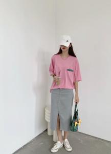 开衩牛仔半裙,女装半身裙,里奈(1F)