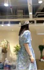 ZCL618韩2021夏季新款气质花朵娃娃领碎花显瘦连衣裙，女装连衣裙，L·H·X