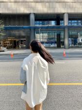 单穿外搭一样精彩的拼接牛仔衬衫，女装衬衫，拉菲·玛索
