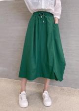 XL9911夏季新款2021气质欧韩范松紧腰不规则百褶裙，女装，L·H·X