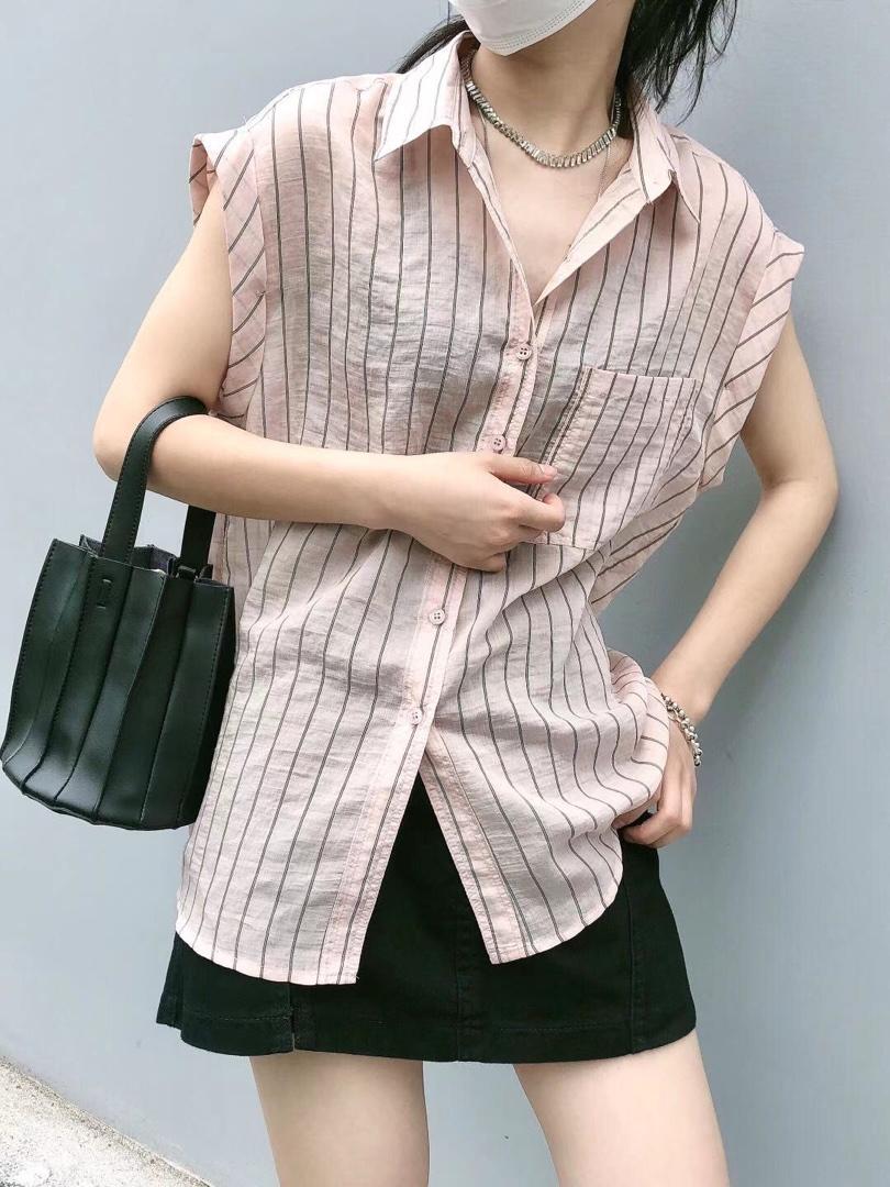 无袖衬衫，女装衬衫，迪黎