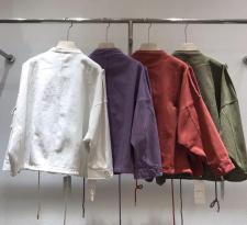 DG862早春新款字母贴标口袋宽松显瘦短款外套，女装，L·H·X