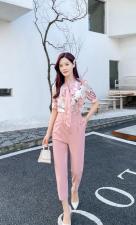 夏季碎花上衣套裤，女装，樱·之秀