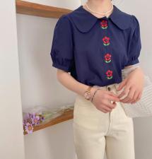 现货刺绣花花小衫，女装，NIY