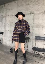 现货冬季新款加绒加厚格子衬衫，女装衬衫，魅丽贝斯