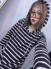 条纹帽衫，女装，DD+(4F)