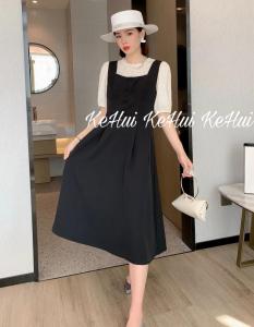 【现货】夏季新款修身假两件背带连衣裙,女装连衣裙,珂 慧