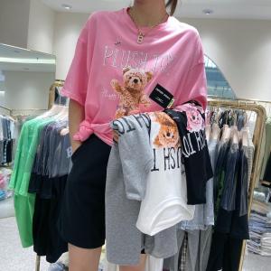 【现货】2021 优彩夏季新款重工小熊大板T，女装，优彩