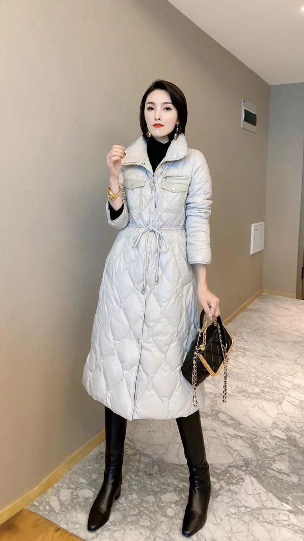 羽绒服，90绒真皮口袋，女装羽绒服，风姿秀逸