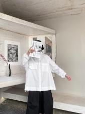 【现货】2021新款春暗黑系工装大口袋长袖衬衫，女装衬衫，壹题YITI