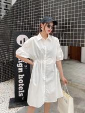 ［爱美欧］夏季新款收腰版衬衫连衣裙，女装衬衫，爱美欧