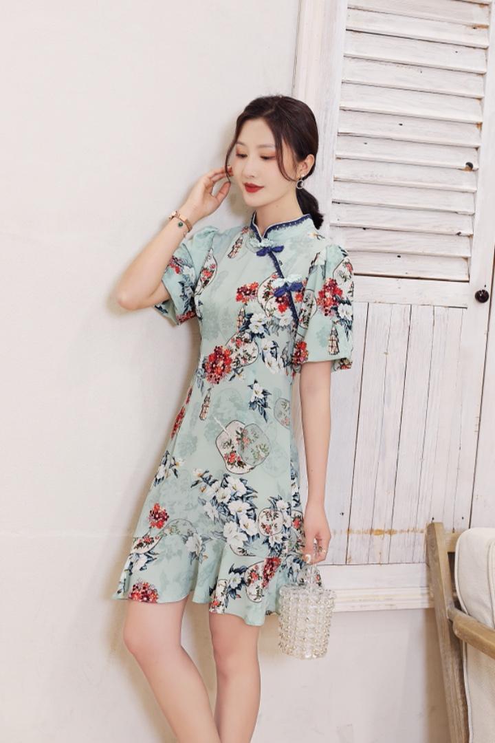 8815女人味十足旗袍，女装婚纱/旗袍/礼服，英利伊人