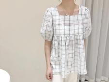 格子上衣，女装，EVE