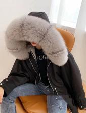 ZHG9806韩版大口袋真狐狸毛领内胆可拆卸獭兔毛保暖派，女装，L·H·X