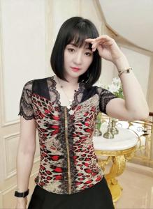 南韩印花网上衣,女装,赫琳娜