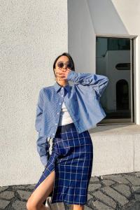 【春款】条纹衬衣,女装,哥卓