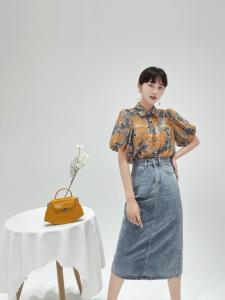 时尚洋气百搭泡泡袖上衣,女装,炅缇恩