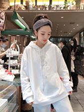 烫钻带帽卫，女装，一杭