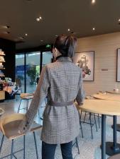 格子大衣，女装，冰雪兒