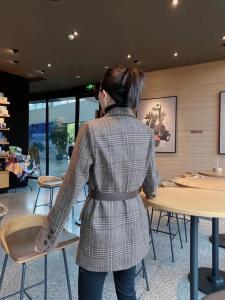 格子大衣,女装,冰雪兒