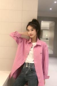 ZCL2103春季新款时尚潮流牛牛韩版衬衫,女装衬衫,L·H·X