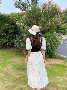 小波点拼接连衣裙,女装连衣裙,时尚秀衣阁