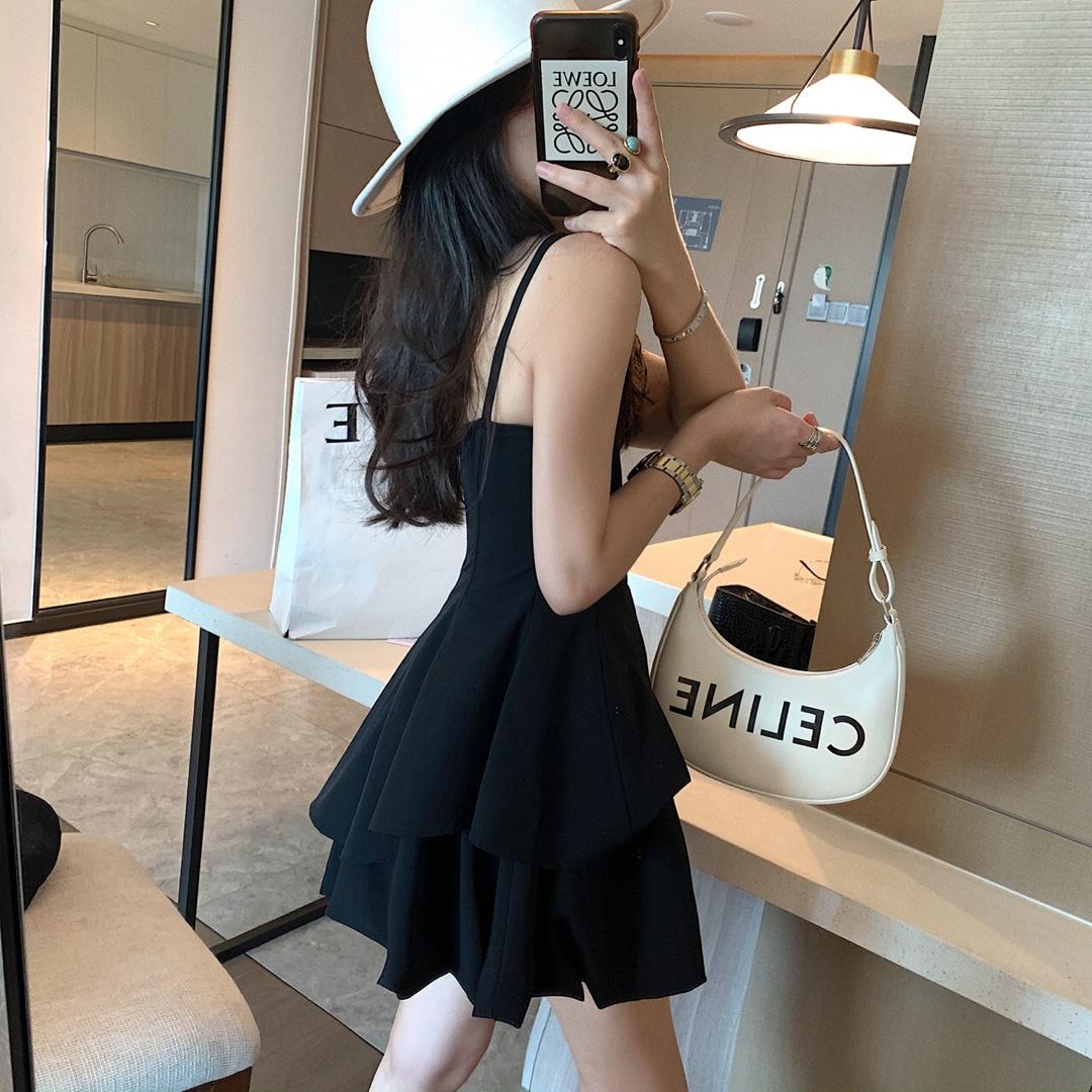 不规则吊带裙，女装背心吊带，XTZ style