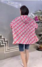 W771-1欧洲站2021夏季新款时尚内抽绳连帽防晒衣，女装，L·H·X