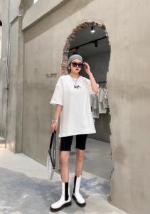 现货，2021春款提花短袖宽松T恤,女装T恤,坚持到底