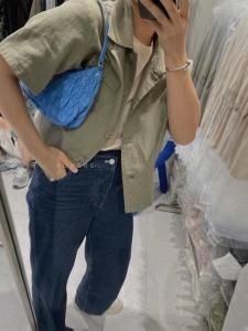 现货 新款水洗麻料套装 满满细节sml 麻本色 水洗绿,女装职业装,ADHERE