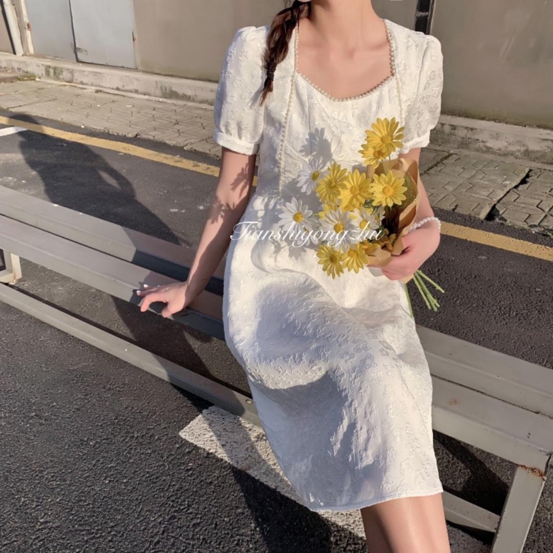 提花订珠韩版连衣裙，女装连衣裙，天使公主