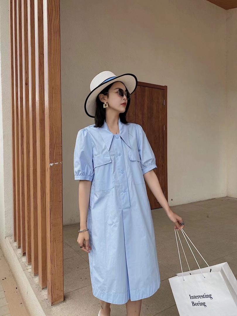 ［爱美欧］夏季新款衬衫连衣裙，女装衬衫，爱美欧